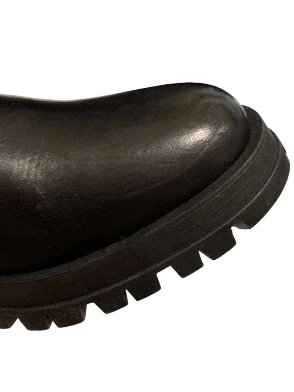 Prada Leather Engineer Boots Black